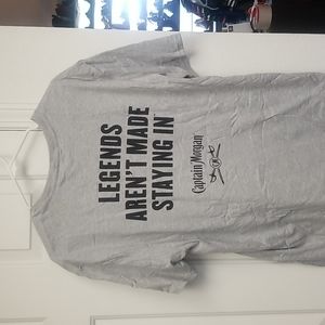 [NEW] Captain Morgan Gray T-Shirt "Legends Aren't Made By Staying In"